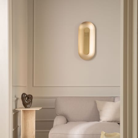 Applique Sasi Large métal or / LED - H 65 cm - NUURA