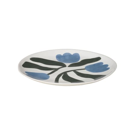 Assiette Dora céramique bleu / Ø 26 cm - Peint à la main - BROSTE COPENHAGEN