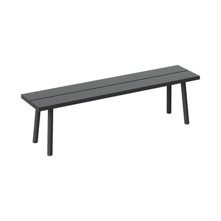 Fred's Bench metal black / L 160 cm - 3 seats - Fatboy
