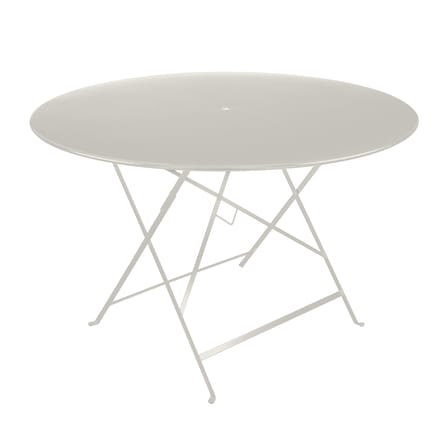 Klapptisch Bistro metall grau / Ø 117 cm - Sonnenschirm-Loch - Fermob