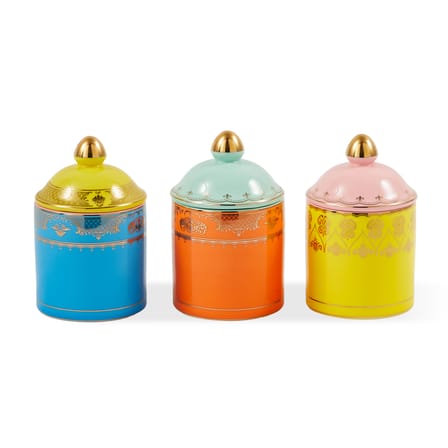Boîte Grandpa Small céramique jaune / Ø x H 14 cm - Pols Potten