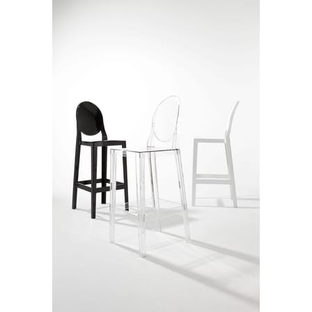 Chaise de bar One more plastique transparent / H 75cm / Seconde vie - Kartell