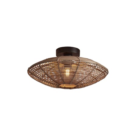 Deckenleuchte Tanami faser holz beige / Rattan / Ø 40 x H 10 cm - GOOD&MOJO