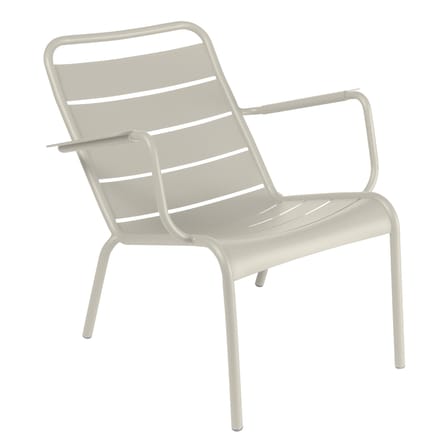 Fauteuil bas Luxembourg métal gris / Dossier incliné - Fermob
