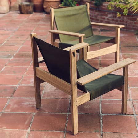 Fauteuil Explorer tissu vert - HK LIVING