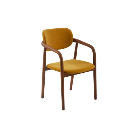 Fauteuil rembourré Henry tissu jaune - POLSPOTTEN