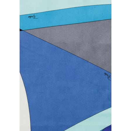 Fauteuil pivotant Rive droite tissu bleu / Patrcik Norguet, 2001 - Velours by Pucci - Cappellini