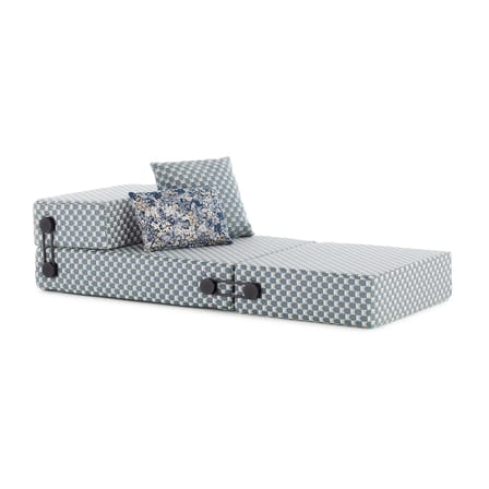 Chauffeuse convertible Trix OUTDOOR x Liberty tissu bleu / Lit d'appoint - Kartell