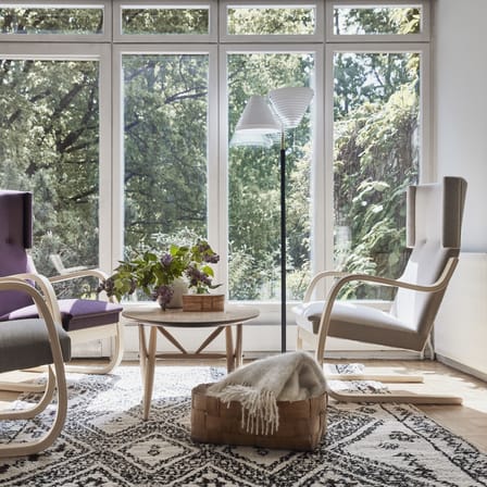 Lampadaire A810 métal blanc / Alvar Aalto, 1959 - ARTEK