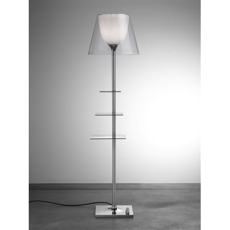 Lampadaire Bibliothèque Nationale métal transparent / Port USB intégré - Flos