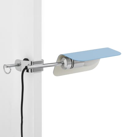 Lampe Apex Clip métal bleu / Base étau - Orientable / H 27,5 cm - Hay
