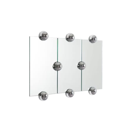 Miroir mural Sphera Crystal Palace métal argent / L 140 x H 79 cm - Moustache