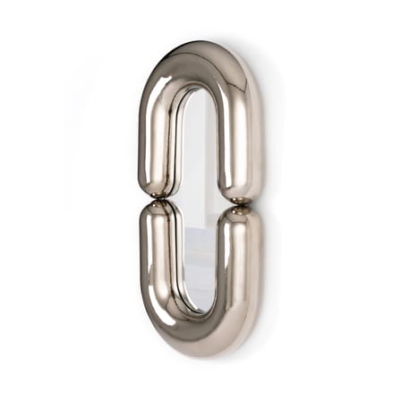 Miroir mural Zodiac Bumper Large céramique argent métal /  L 55 x H 110 cm - Jean-Baptiste Fastrez, 2020 - Moustache