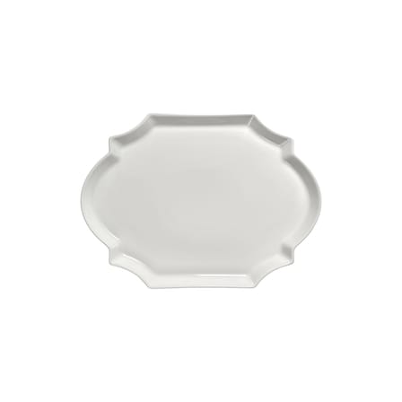 Assiette de présentation Perle Fine céramique blanc / 36,6 x 26,5 cm - Serax