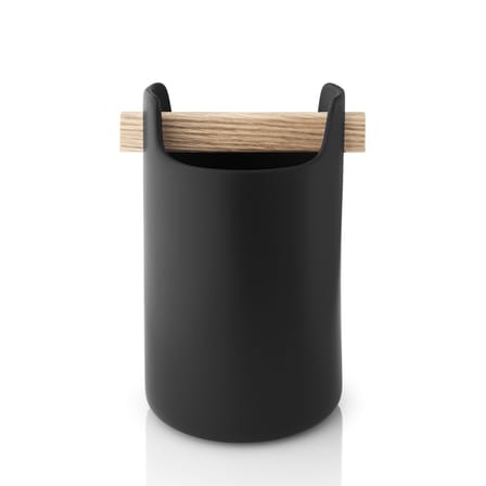Toolbox Pot ceramic black / Ø 18 x H 20 cm - Ceramic & oak - Eva Solo