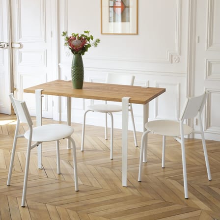 Lobo Rectangular table wood blue / 120 x 60 cm - 2 to 4 people / Eco-certified Wood - TIPTOE