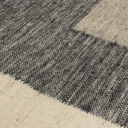 Counter Rug textile black / 140 x 200 cm - 100% hand-woven wool - Ferm Living