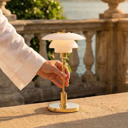 Schnurlosleuchte PH 1/1 metall glas gold / LED - Louis Poulsen