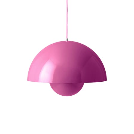 Suspension Flowerpot Big VP2 métal rose / Ø 50 cm - Verner Panton, 1968 - &tradition