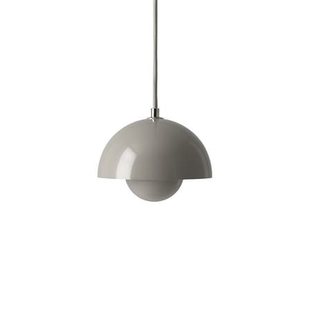 Suspension Flowerpot VP10 métal gris / Ø16 cm - By Verner Panton, 1969 - &tradition