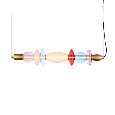 Suspension Léonor Horizontal verre multicolore / L 82 cm - ELEMENTS LIGHTING