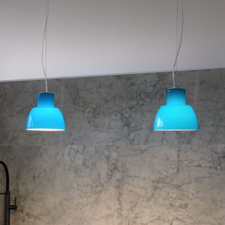 Suspension Lorosae verre bleu / Ø 30 cm - Álvaro Siza, 1999 - Nemo
