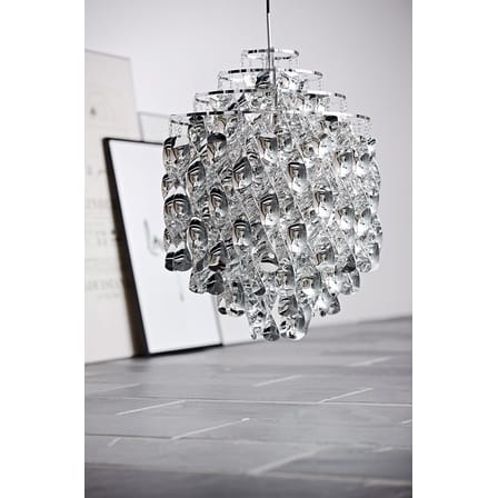 Suspension Spiral SP01 plastique argent métal / Ø 45 cm - Panton 1969 - Verpan