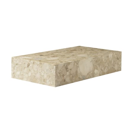 Table basse Plinth Grand pierre beige / Pierre - 137 x 76 cm x H 28 cm - Audo Copenhagen