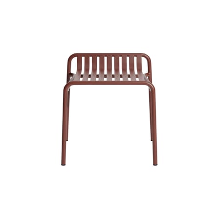 Tabouret empilable Week-end métal rouge / Aluminium - Petite Friture