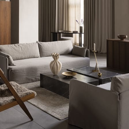 Tavolino Plinth Low pietra nero / Marmo - 100 x 60 cm x H 27 cm - Menu