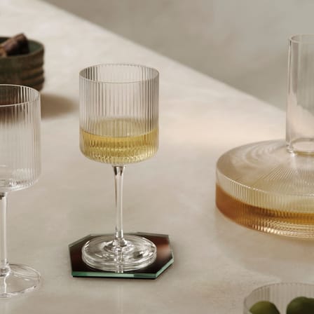 Set de 2 verre à vin blanc Ripple / 26 cl - Ferm Living