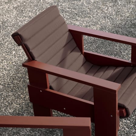 Accessoire  tissu rouge / Coussin matelassé outdoor - Pour fauteuil lounge Crate - Hay