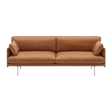 Accessorio  pelle marrone / Cuscino decorativo per divani Outline - 55 x 30 cm - Muuto