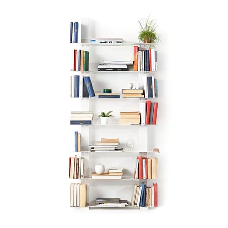 Bibliothèque murale Pacifico métal blanc / L 90 x H 192 cm - Opinion Ciatti