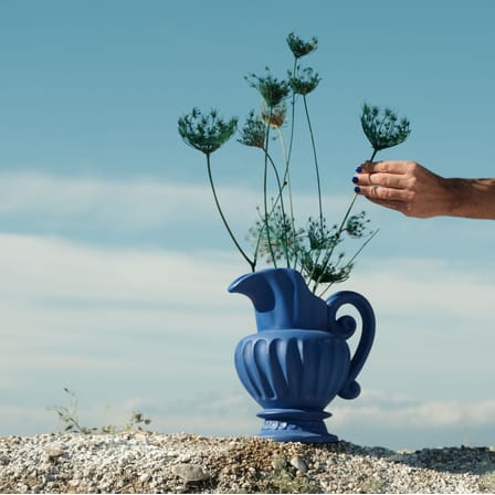 Carafe Magna Graecia céramique bleu / H 33 cm - Seletti