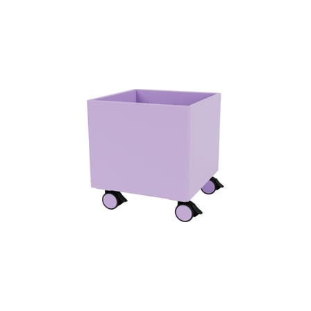 Coffre à roulettes Colour Box I bois violet / 35,4 x 35,4 x H 37,8 cm - MONTANA