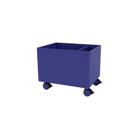 Coffre à roulettes Colour Box II bois bleu / 46.8 x 35,4 x H 37.8 cm - MONTANA