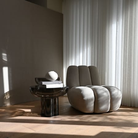 Couchtisch Crown Low glas braun / Ø 55 x H 41 cm - 101 COPENHAGEN