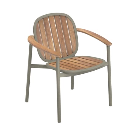 Fauteuil de repas empilable Twins bois vert - Emu