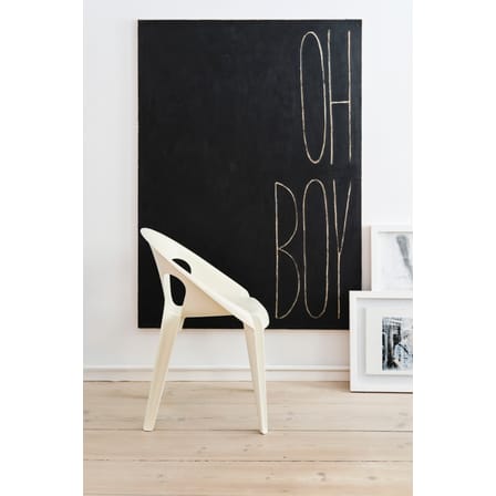 Fauteuil empilable Bell plastique blanc / Polypropylène recyclé (éco-conçu) - Konstantin Grcic, 2020 - Magis