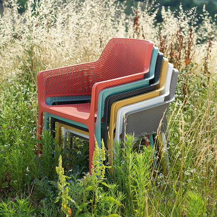 Fauteuil empilable Net Relax vert - NARDI