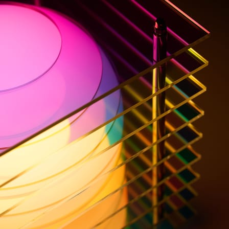 Lampe de table Lop Dreamy Small Square plastique multicolore / Reflets iridescents changeants - BANG
