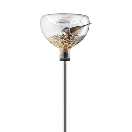 Mangeoire à oiseaux  verre transparent / Sur pied - Bain intégré - Eva Trio