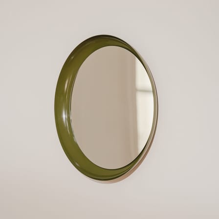 Miroir mural Allo métal vert / Ø 58 cm - NOO.MA