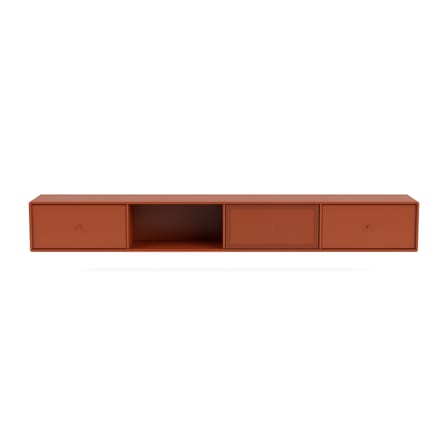 Mobile TV sospeso Octave VII legno arancione / L 183,6 x P 30 x H 24 cm - MONTANA