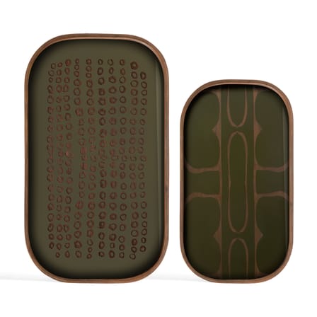 Plateau Second Nature verre vert / 53 x 31 cm - Ethnicraft