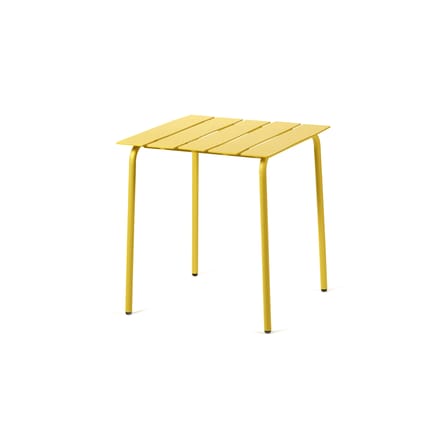quadratischer Tisch Aligned metall gelb / By Maarten Baas - 70 x 70 cm / Aluminium - valerie objects
