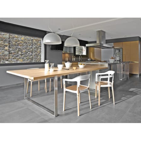 Sessel Steelwood metall weiß holz natur Zweifarbig Variante - Magis