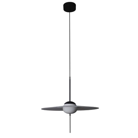Suspension Mono L500 métal verre gris noir / LED - Ø 50 cm / Orientable - DCW éditions