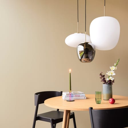 Suspension Muse verre blanc / Ø 40 cm - HÜBSCH